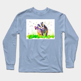 Badger scratching himself Long Sleeve T-Shirt